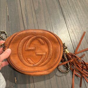Gucci Tan Leather Crossbody Bag